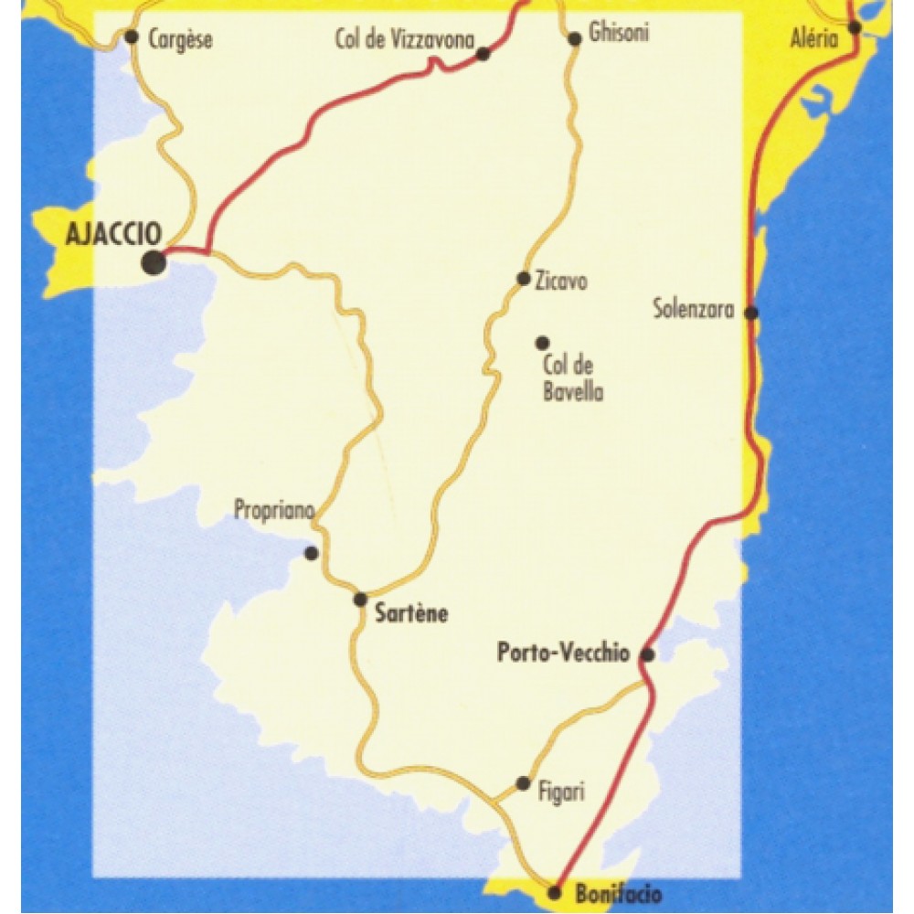Korsika Syd Vandringskarta 1:60.000
